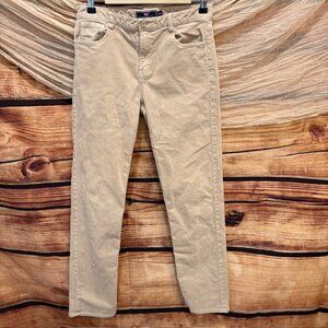 Vineyard Vines Shep & Ian Corduroy Jeans Women's 18 Tan 5-Pocket Mid Rise Pants